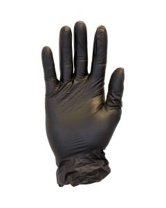 Vinyl Gloves Black Powdered Free - Large/Medium, Black, 100pcs (Pack of 10)
