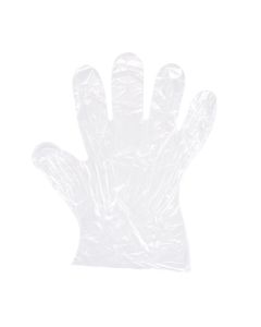 Plastic Disposable Gloves - Clear, 100pcs (Pack of 100)