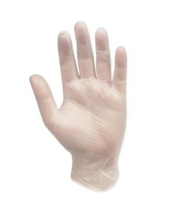 Vinyl Gloves Clear Powdered Free - Large/Medium, Clear, 100pcs (Pack of 10)